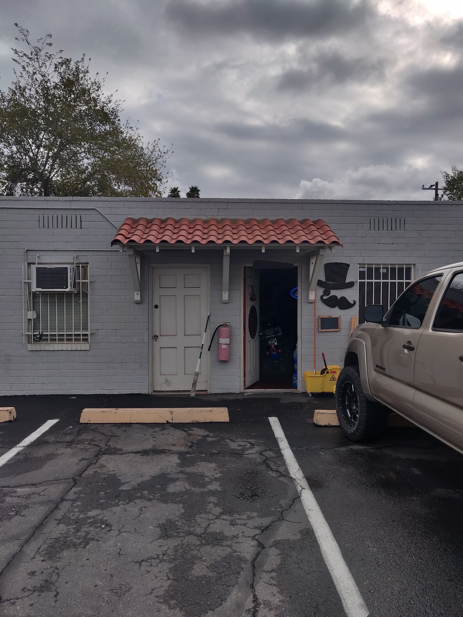 Inside Pinky's Barbershop